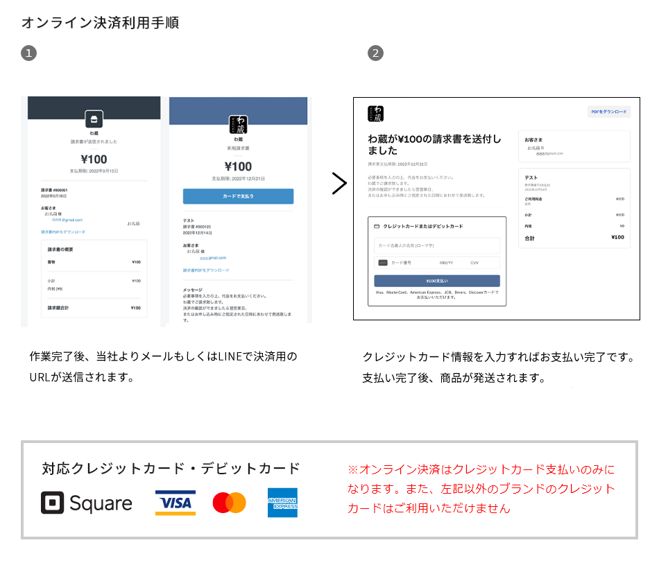 オンライン決済利用手順